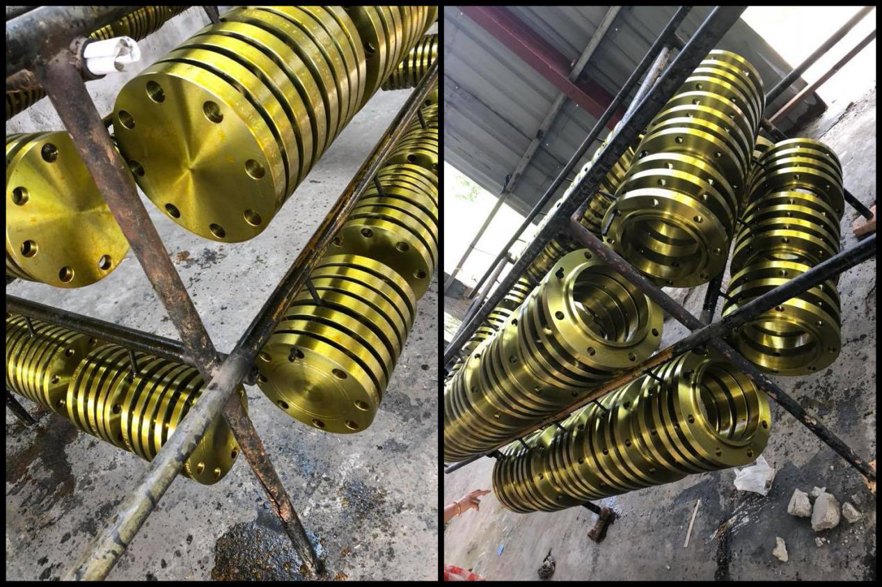 Flanges Cat Kuning sebagai keperluan disesuaikan